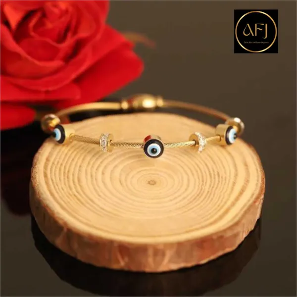 Gold_Stainless_Steel_Evil_Eye_18K_Gold_Plated_Cable_Bangle_Kada_For_Women