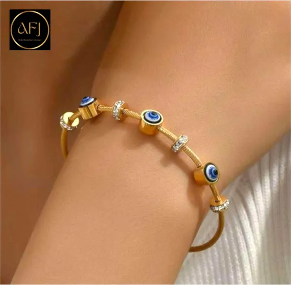 Gold_Stainless_Steel_Evil_Eye_18K_Gold_Plated_Cable_Bangle_Kada_For_Women