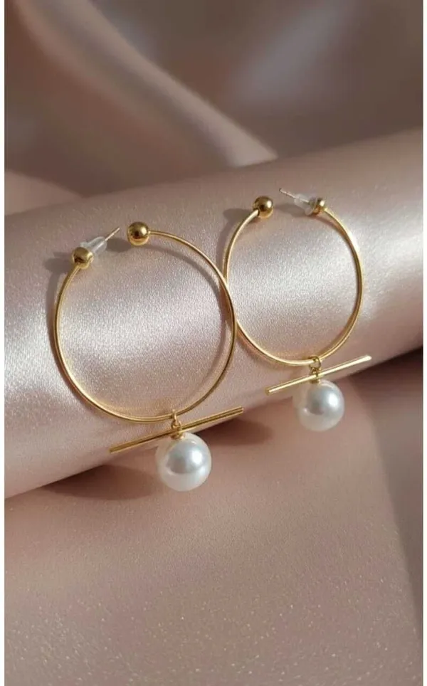 Gold_Stainless_Steel_T-Bar_Pearl_Drop_Hoop_Earrings_For_Women
