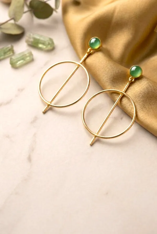 Gold_Sea_Green_Brass_Geometric_Hoop_Drop_Danglers_For_Women
