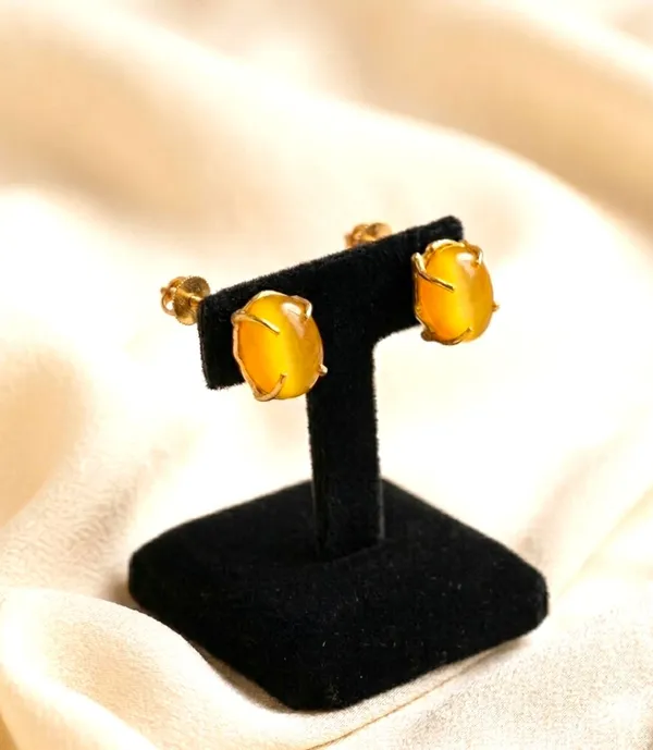 Gold_Yellow_Brass_Oval_Stone_Stud_Earrings_For_Women