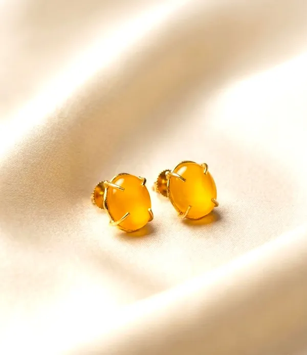 Gold_Yellow_Brass_Oval_Stone_Stud_Earrings_For_Women