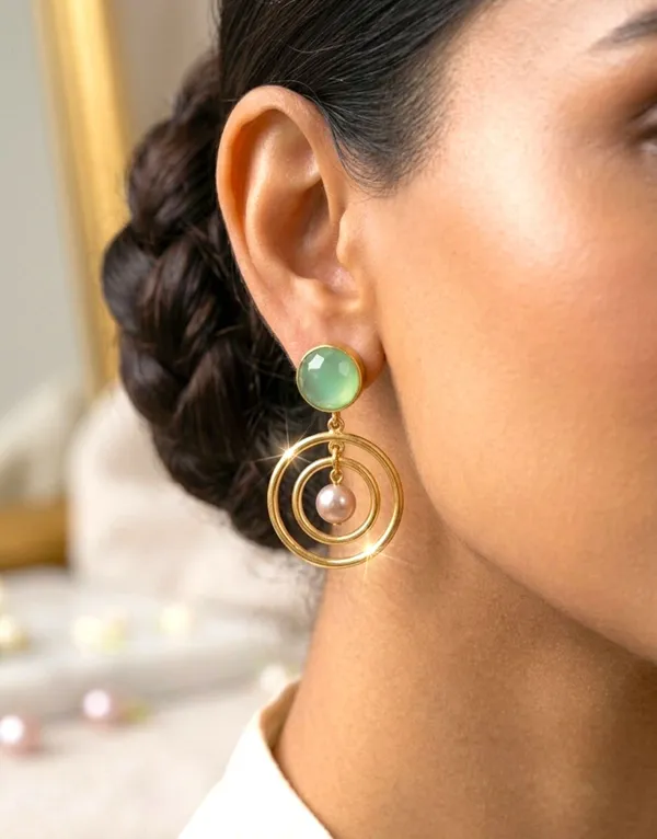 Gold_Sea_Green_Brass_Mint_Stone_Pearl_Orbit_Drop_Danglers_For_Women