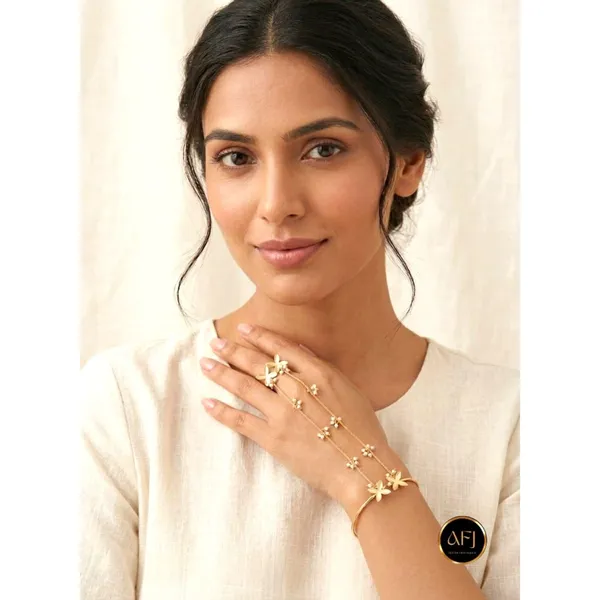Gold_Brass_Floral_Hand_Chain_Bracelet_With_Ring_For_Women