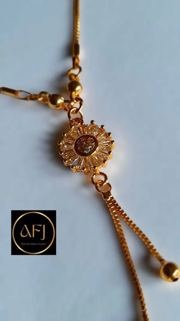 Gold_Copper_Floral_Crystal_Tassel_Anti-Tarnish_Drop_Necklace_For_Women