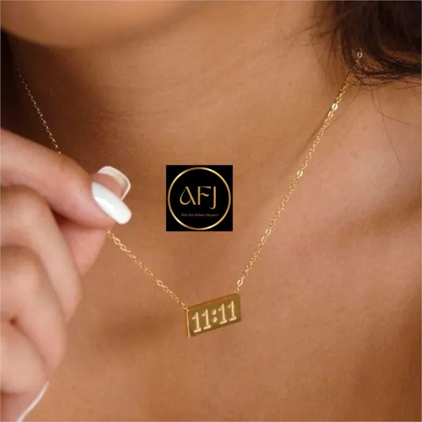 Rose_Gold_Stainless_Steel_11:11_Angel_Number_Bar_Pendant_Necklace_For_Women