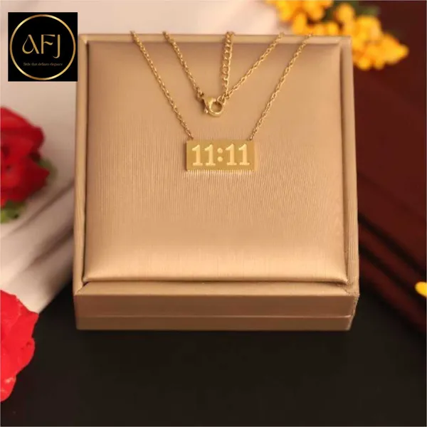 Rose_Gold_Stainless_Steel_11:11_Angel_Number_Bar_Pendant_Necklace_For_Women