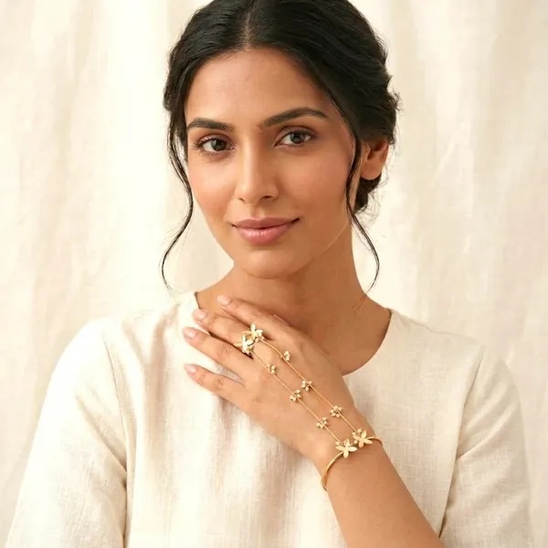 Gold_Brass_Floral_Hand_Chain_Bracelet_With_Ring_For_Women