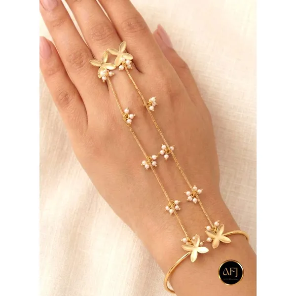 Gold_Brass_Floral_Hand_Chain_Bracelet_With_Ring_For_Women