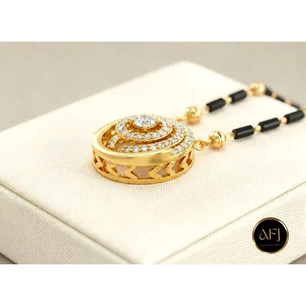 Halo_Solitaire_Mangalsutra_|_Anti-Tarnish_CZ_Pendant