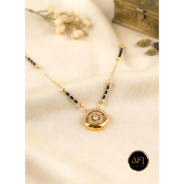 Halo_Solitaire_Mangalsutra_|_Anti-Tarnish_CZ_Pendant