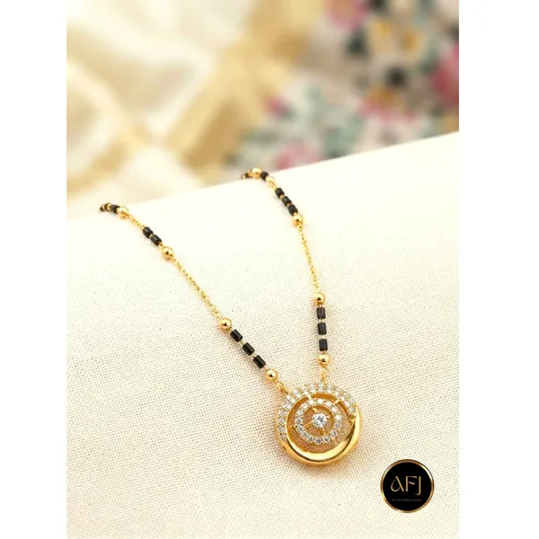 Halo_Solitaire_Mangalsutra_|_Anti-Tarnish_CZ_Pendant