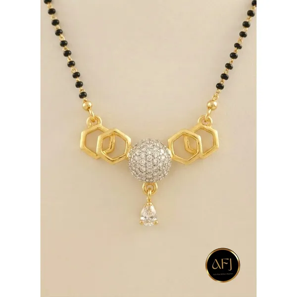 Golden_Orb_Radiance:_18K_Gold_Plated_CZ_Sphere_Mangalsutra