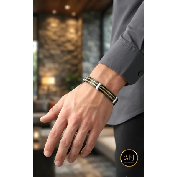 Apex_Dual-Tone_Kada:_Premium_Stainless_Steel_Cable_Bracelet