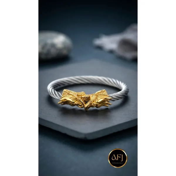 The_Imperial_Dragon:_Dual-Tone_Stainless_Steel_Cable_Kada