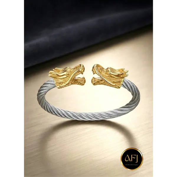 The_Imperial_Dragon:_Dual-Tone_Stainless_Steel_Cable_Kada