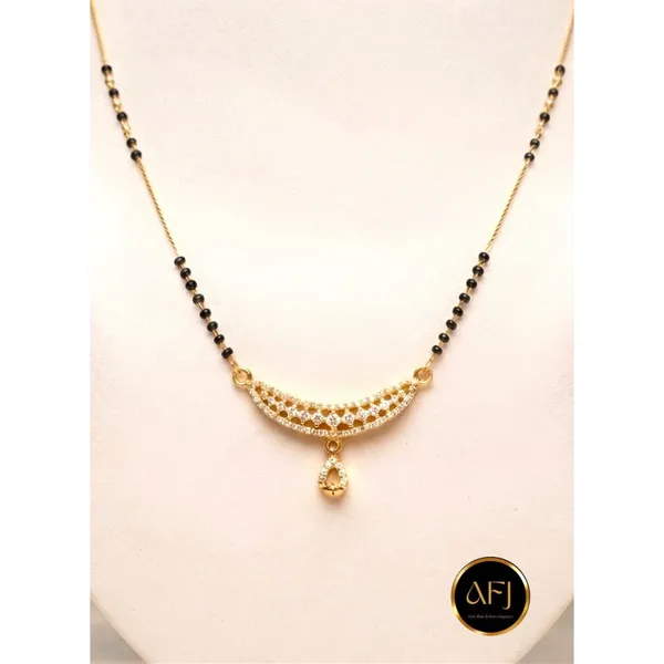 Anti-Tarnish_Crescent_CZ_Drop_Mangalsutra