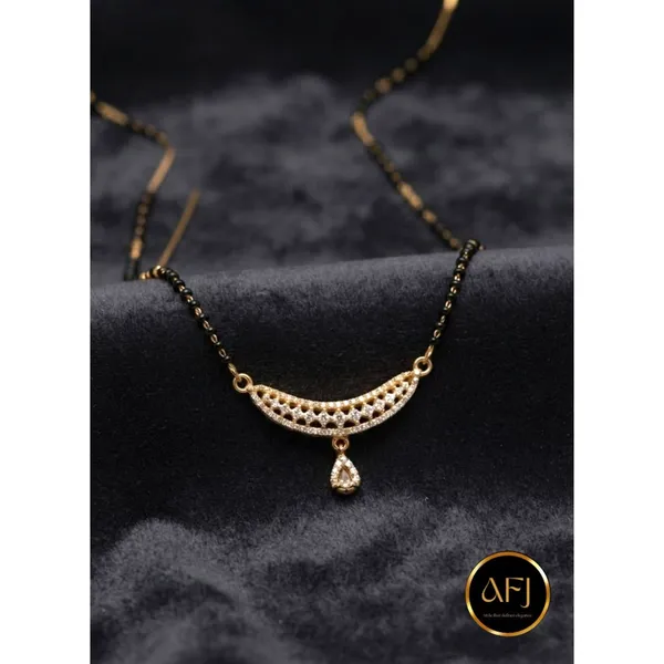 Anti-Tarnish_Crescent_CZ_Drop_Mangalsutra
