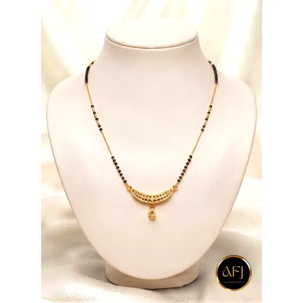 Anti-Tarnish_Crescent_CZ_Drop_Mangalsutra