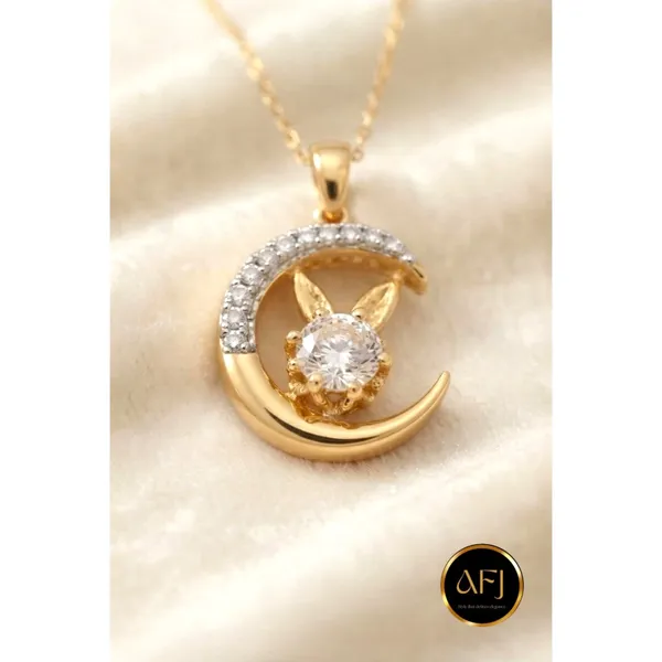 Crescent_CZ_Solitaire_Mangalsutra_|_Anti-Tarnish_Copper_Jewelry