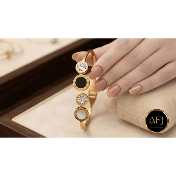 Roman_Numeral_Front-Open_Kada_Bracelet_|_Anti-Tarnish_Stainless_Steel
