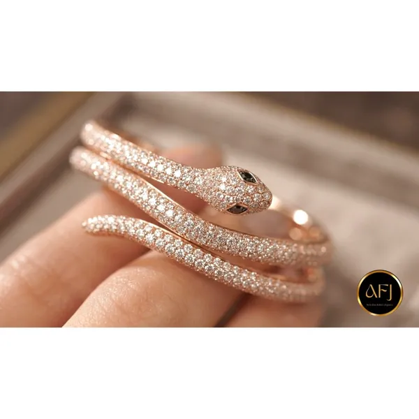 Luxury_Rose_Gold_Snake_Coiled_Bangle_Bracelet_|_Anti-Tarnish_Stainless_Steel