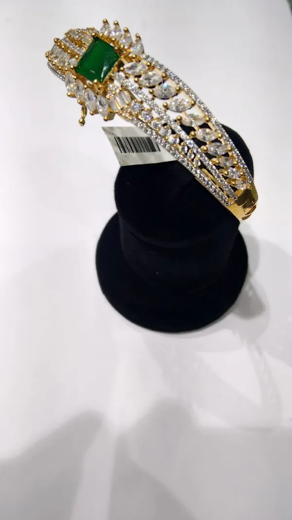 Green_Brass_American_Diamond_Green_Stone_Kada_Bracelet_For_Women