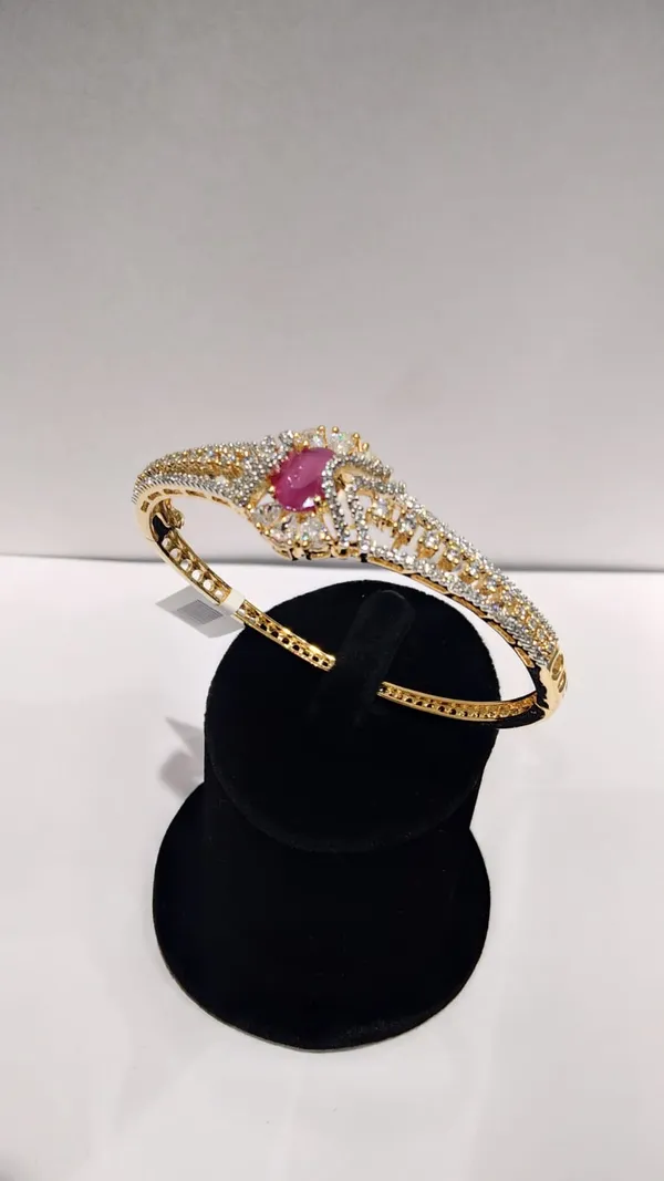 Gold_And_Red_Brass_American_Diamond_Ruby_Stone_Bracelet_For_Women