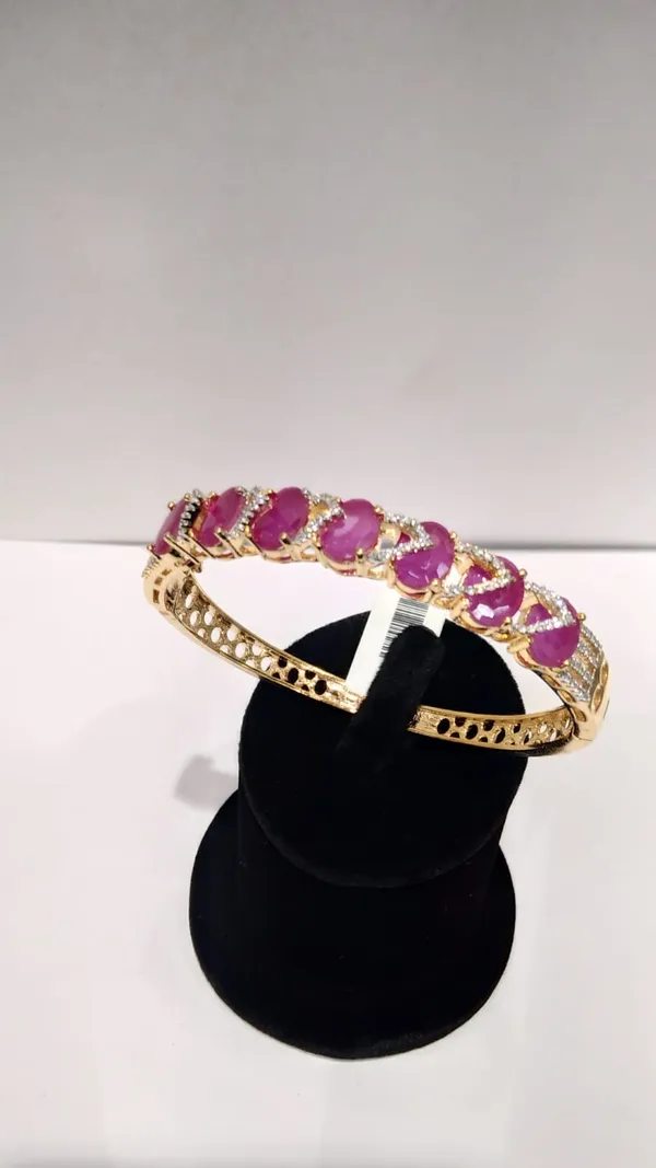 Gold_And_Pink_Stone_Gold-Plated_Brass_Bangle_For_Women