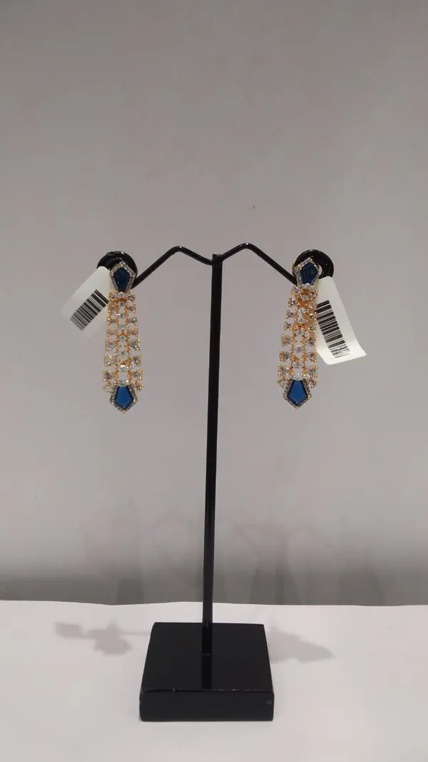 Gold_And_Blue_Brass_Stone_Drop_Earrings_For_Women