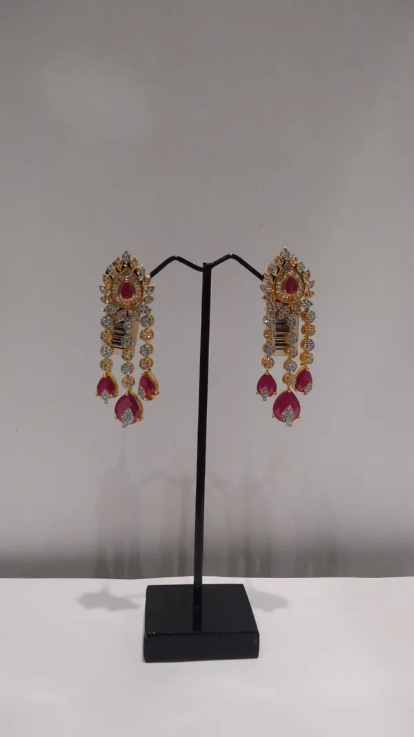 Gold_And_Red_Brass_Ruby_Stone_Chandelier_Earrings_For_Women