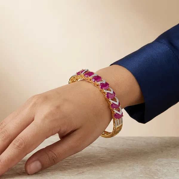 Gold_And_Pink_Stone_Gold-Plated_Brass_Bangle_For_Women