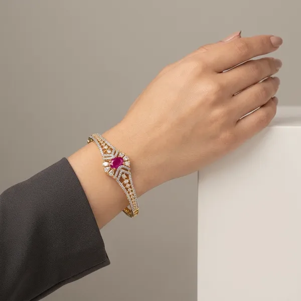 Gold_And_Red_Brass_American_Diamond_Ruby_Stone_Bracelet_For_Women