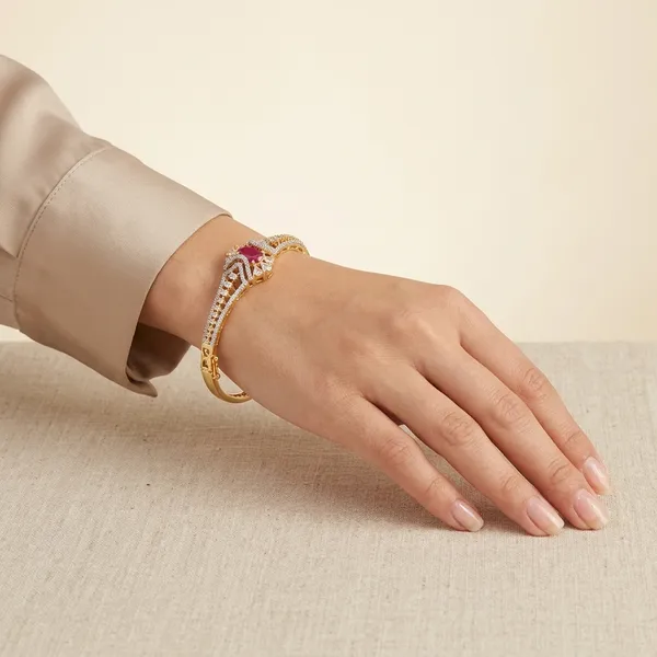 Gold_And_Red_Brass_American_Diamond_Ruby_Stone_Bracelet_For_Women