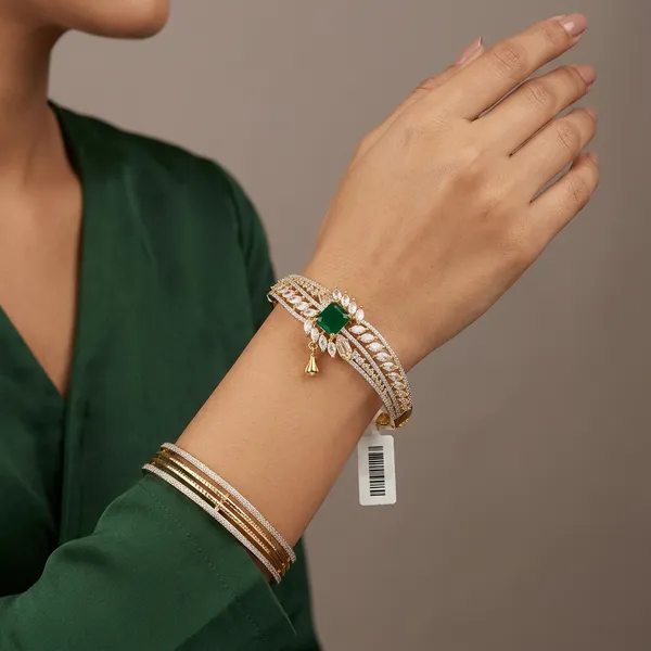 Green_Brass_American_Diamond_Green_Stone_Kada_Bracelet_For_Women