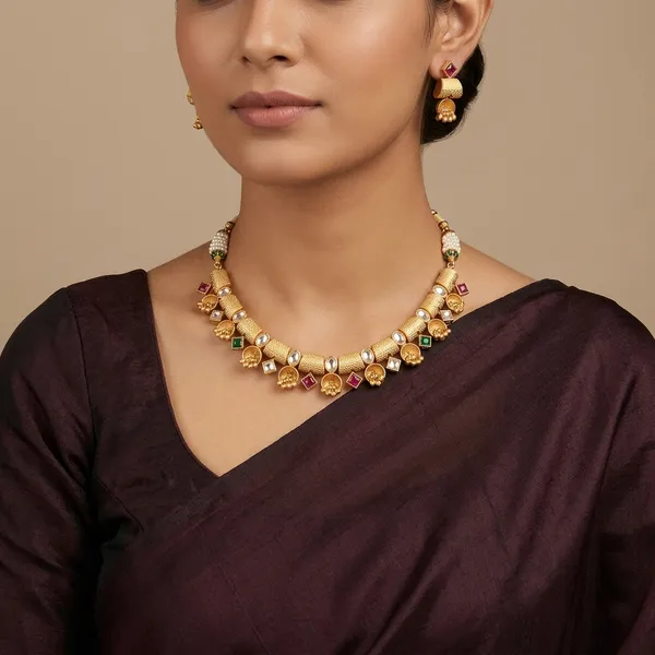 Gold_Brass_Pearl_Ruby_Stone_Necklace_Set_For_Women