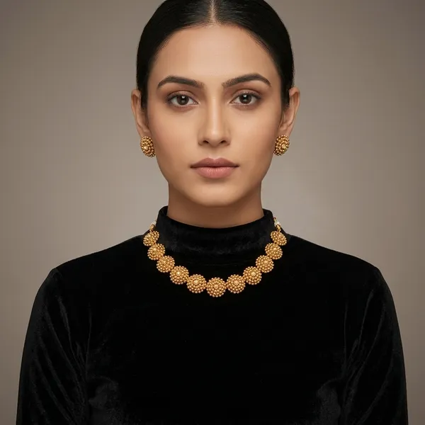 Gold_Brass_Beaded_Necklace_Set_For_Women