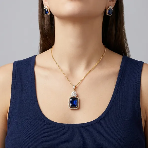 Blue_And_Gold_Brass_Crystal_Pendant_Set_For_Women