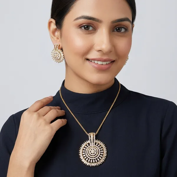 Gold_And_Clear_Brass_American_Diamond_Pendant_Set_For_Women