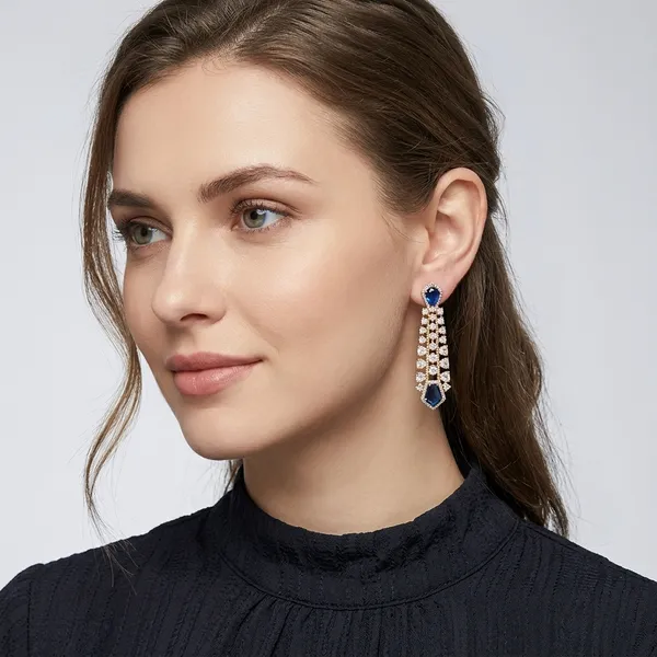 Gold_And_Blue_Brass_Stone_Drop_Earrings_For_Women