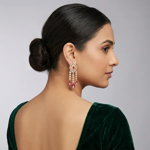 Gold_And_Red_Brass_Ruby_Stone_Chandelier_Earrings_For_Women