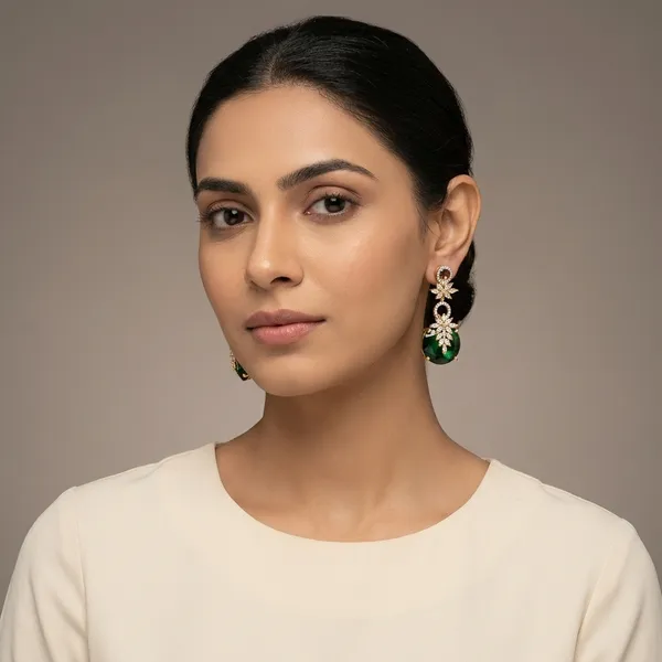 Gold_Brass_Green_Stone_Drop_Earrings_For_Women