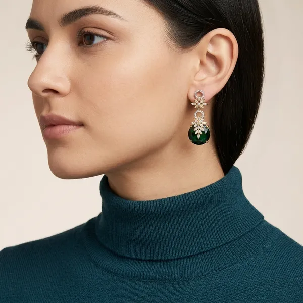 Gold_Brass_Green_Stone_Drop_Earrings_For_Women