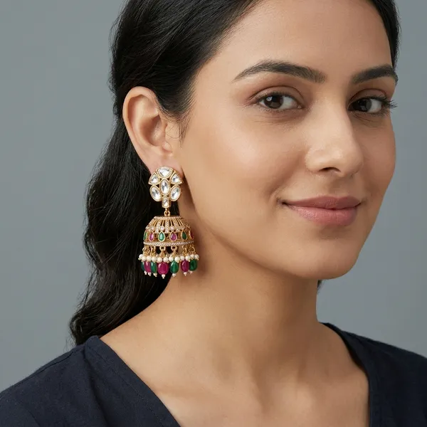 Multicolor_Gold-Plated_Brass_Kundan_Jhumka_Earrings_For_Women