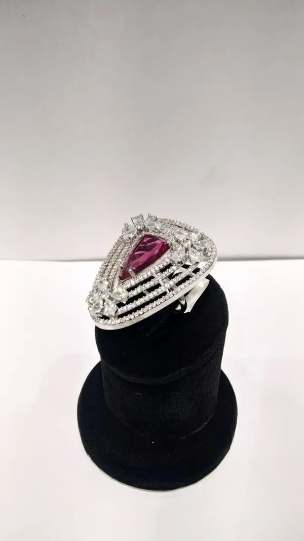 Pink_And_Clear_Brass_Ruby_Stone_Cocktail_Ring_For_Women