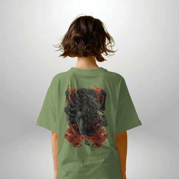 Backbencher_Women_S_Printed_Oversized_T_Shirt_Blood_Dragon_Edition_Ink_Olive