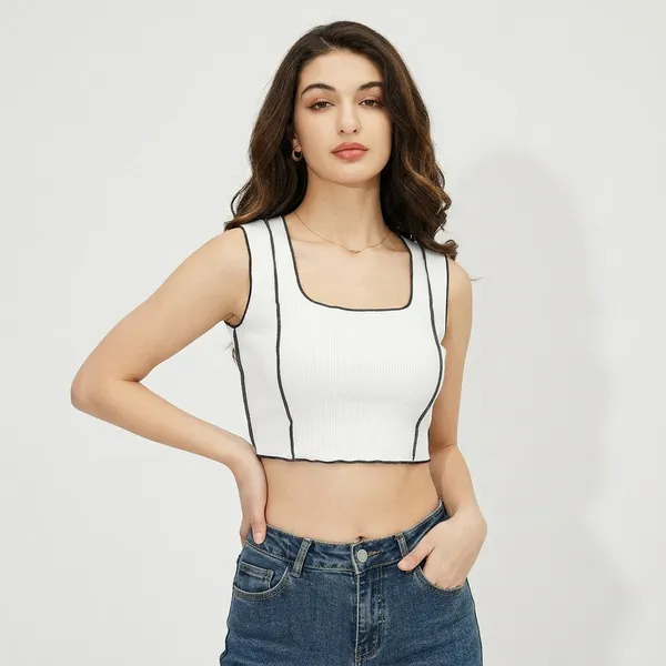 Stylish_Breathable_Versatile_Women_S_Crop_Top_White
