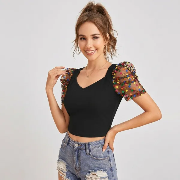 Chic_Puff_Sleeve_Crop_Top_Black