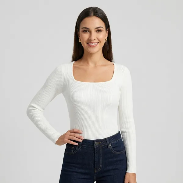 Neck_Ribbed_Top_White