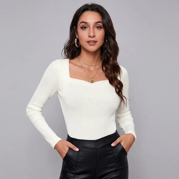 Neck_Ribbed_Top_White
